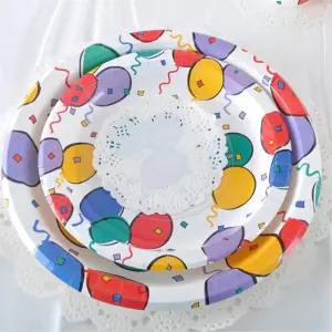 생일상 화려한 풍선그림 일회용 종이접시12P 플레이팅 어린이날
