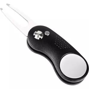 마일 하이 라이프 골프 디봇 수리 도구 전 금속 접이식 팝업 버튼 및 자석 볼 마커 포함 3047050