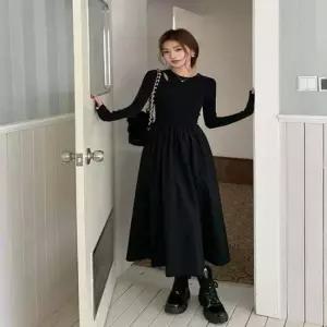 여성 슬림핏 긴팔 데일리룩 하객룩 에이라인 롱원피스