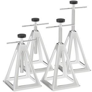 RVGUARD RV 스택 잭 4팩, 트레일러 캠퍼용 알루미늄 스태빌라이저 잭, 단일 지지대 최대 6000파운드, 11인치에서 17인치까지 조절 가능