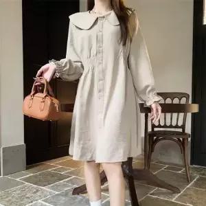 언발 심플한 밴딩 빅카라 원피스 캐주얼원피스