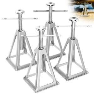 폴린 RV 스태빌라이저 잭 4팩, 여행용 트레일러 캠퍼용 헤비 듀티 알루미늄 스탠드, 싱글 스크류 최대 6000파운드 지지, 11인치에서 17인치까지 조절 가능