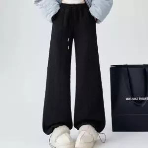 누빔 퀄팅 밴딩 기모 팬츠