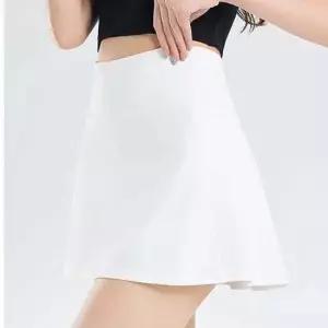 여성 트레이닝 백포켓 플리츠 A라인 스커트