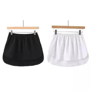 이너 레이어드티 맨투맨 엉덩이 밴딩 페이크 스커트