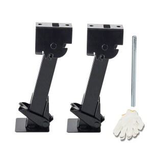 LUSHIH 여행용 RV 캠핑카용 트레일러 스태빌라이저 레벨링 잭 접이식 텔레스코프 다리 2개 세트 - 각각 1000파운드 용량