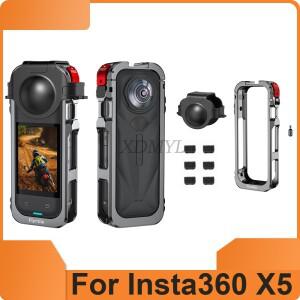 Insta360 X5 카메라 용 금속 보호 프레임 퀵 릴리스 고정 토끼 케이지 콜드 슈 확장 브래킷