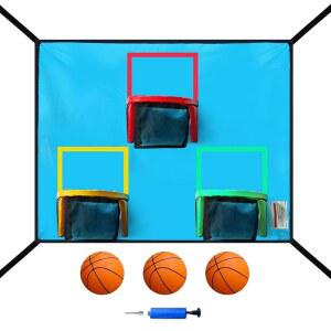 3후프와 3볼이 있는 트램펄린 농구 후프, 트램펄린용 경량 범용 부착으로 설치가 간편합니다