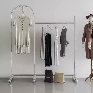옷가게 스탠드형 스테인레스 전면 길이 스텐 편집샵 옷걸이