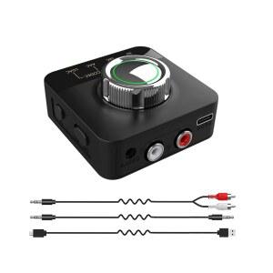 eppfun 블루투스 오디오 수신기, LDAC /APTX 저지연 HD /AAC /SBC, 3.5mm 잭 /RCA 지원 무선 RCA 어댑터, 고해상도 음악 스트리밍, HiFi 오디오, 스피커, 홈 스테레오