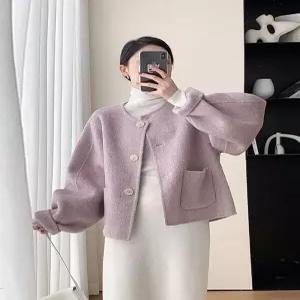 그레이 빅사이즈 판초 하프코트 출근룩