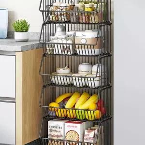 선반 트롤리 주방 이동식 보관함 철제 바구니 수납