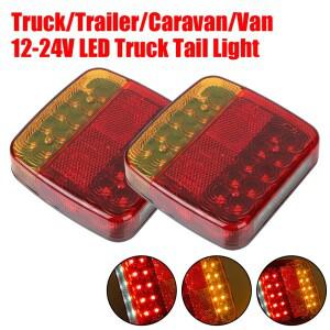 마그네틱 무선 LED 트레일러 후면 미등 신호 경고 브레이크 램프, 캐러밴 RV 캠핑카 트럭 테일 라이트