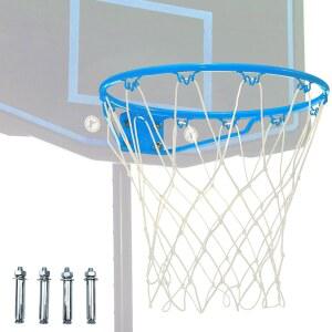 14/16피트 트램펄린용 스틸웨이 농구 림 교체, 후프 월 마운트, 2개의 후크가 있는 링 실내 실외기, 파트 # 14 (파란색)