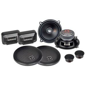 알파소닉 1쌍의 NS500C 뉴런 시리즈 5.25인치(최대 360와트), 1인치 실크 돔 트위터 외장 크로스오버 그릴 포함 구성 요소별 최대 180와트 2방향 요소 스피커 세트