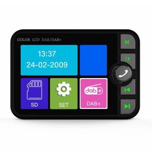 스테레오 MP3 FM 송신기 2.4 인치 LCD 컬러 스크린 디지털 라디오 블루투스 호환 5.0 DAB 수신기 자동차 용