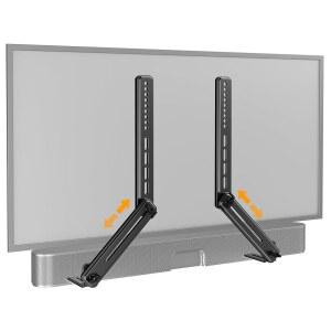 높이 조절 가능한 펄레기어 사운드바 마운트, 마운트 최대 15파운드, TV 아래 또는 위, 분리 롱 익스텐션 플레이트가 있는 브래킷 PGSM04B