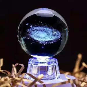 장식품 우주 유리구슬 크리스탈볼 공예 장식 행성 오브제 수정볼 투명 은하