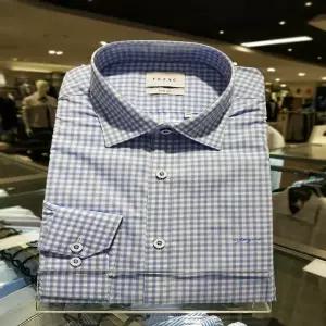 [하프클럽/예작]예작 S/S 면혼방 스트레치 체크 슬림핏 긴소매셔츠  YJESBS174BL