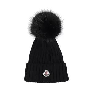 (몽클레어) SS26 여성 로고 패치 폼폼 비니 3B00020 M1131 999