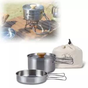 캠핑식기 캠핑 식기 백패킹 스텐 편수 냄비 후라이팬 코펠세트 캠핑코펠