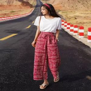 와이드팬츠 휴양지 요가 고무줄 필라테스 홈웨어 편한바지