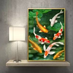 잉어 그림 액자 A3 CARP4 풍수그림 돈들어오는 풍수그림