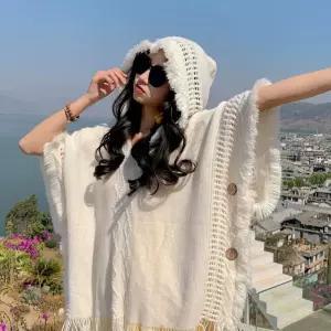 숄 보헤미안 여름 판초 몽골판초 어깨 망토