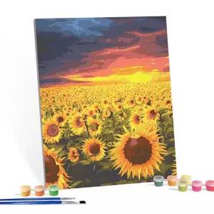 DIY 명화 그림그리기 세트 노을진 해바라기 밭 40x50