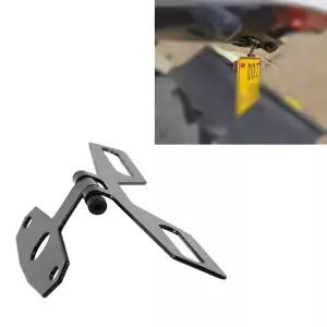 바이크 오토바이 라이센스 플레이트 브래킷 미등 마운트 접이식 번호판 프레임 마운트 범용 바이크 오토바