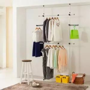 [생활] 2단 옷걸이 고정식 행거 업그레이드 25mm