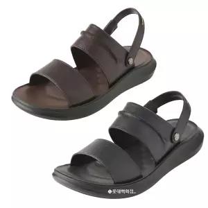 [롯데백화점]엘칸토 [엘칸토]남성화D79 슬리퍼겸용 가죽샌들LCMW21U526브라운네이비