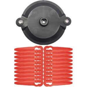 파크사이드 PRTA 20Li A용 브러시 커터 헤드 잔디 트리머 플라스틱 블레이드 1311046 깍는 기계 깎는 부품