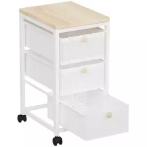 이동식트롤리 서랍형 주방 간식 화이트 블랙 보관 정리함 랙 3단