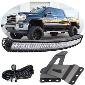곡선형 LED 라이트 바 오프로드 루프 마운트 브래킷, GMC/ Chevy Silverado 픽업 4WD/2WD 2007-2013, 50 인