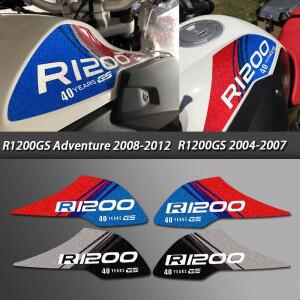 R1200 GS 2004-2007 ADV 2008-2012 바이크 오토바이 연료 탱크 사이드 프로텍터 가죽 40주년 기념 스티커