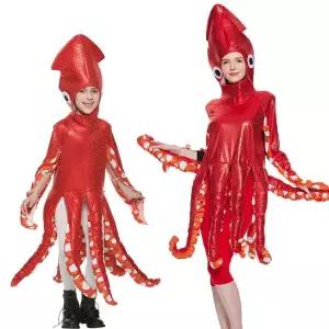 오징어 코스튬 할로윈 동물 캐릭터 생물 바다 게임 코스프레