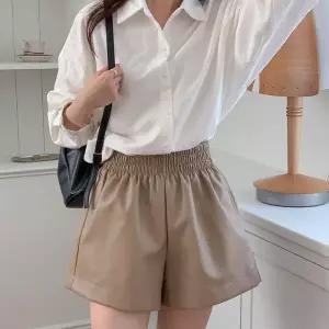 [다잇템]여자 넓은 웜톤 3부 넓은밴딩 반바지 (39372041A)