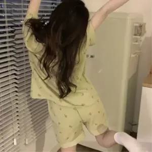 [다잇템]여성용 하프팬츠 투피스 세트 실내복 디자인 (39355773A)