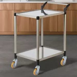 중/와인서빙카 스텐2단서빙카트 그릇회수 식당카트 중/와인 다용도