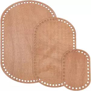 PH 팬더홀 타원형 나무 바구니 베이스 3 사이즈 커피 블랭크 크로셰 백 하단 액세서리로 뜨개질 및