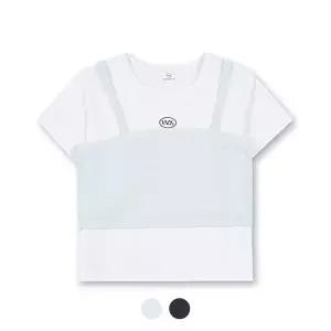 폴햄키즈 영스터 여아 골지 뷔스티에 반팔티 세트_PKE2TS2770 431579