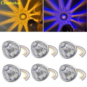 6개입 대형 해바라기 측면 램프 클리어런스 LED 사이드 마커 라이트 트럭 트레일러 12V 24V 듀얼 컬러 글로