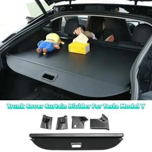 테슬라 모델 Y 트렁크 카고 커버 커튼 디바이더 후면 수화물 캐리어 개폐식 파티션 배플 플레이트 보관 액