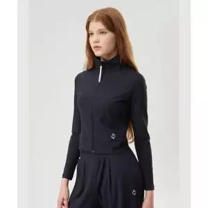 르꼬끄 LECOQ 여성 쿨코테 골지 집업 블랙(QP222OFT41) QP222OFT41_BLK0 458737