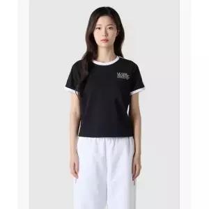 르꼬끄 LECOQ 여성 선데이 크롭 반팔티 - 블랙 QR122LRS33 QR122LRS33_BLK0 461461