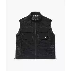 르꼬끄 LECOQ GOLF 여성 우븐 메쉬 풀집업 베스트 (GQ122LWV31) GQ122LWV31_BLCK 466689