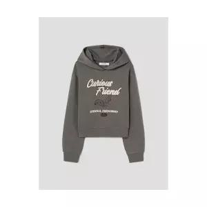 매장정품 에잇세컨즈 8SECONDS 기모 크롭 후드 스웨트셔츠 카키 324X41LY3H 680815