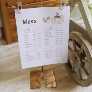 [문구] 스텐 걸이형 게시판 소형 안내판 높이조절 T자 거치대 매장