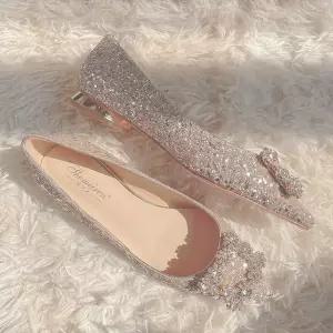 신부 신발 착용 구두 여성 작은 골드 드레스 웨딩슈즈